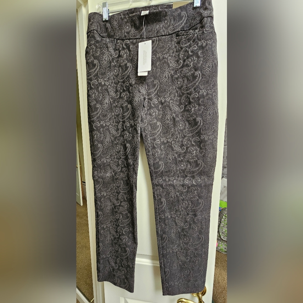 Chico's Gray Paisley Women Jeans